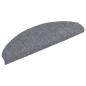 Preview: 15-tlg Selbstkleb. Treppenmatten Nadelvlies 65x21x4cm Hellgrau
