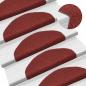 Preview: 15-tlg Selbstklebende Treppenmatten Nadelvlies 65x21x4cm Rot