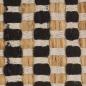 Preview: Handgewebtes Badematten-Set Jute Stoff Natur und Schwarz