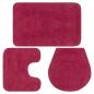 Preview: Badematten-Set 3-tlg. Stoff Fuchsia