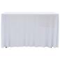 Preview: 2 Stück Stretch-Tischdecken mit Rand Weiß 183 x 76 x 74 cm