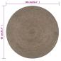 Preview:  Teppich Handgefertigt Jute Rund 90 cm Grau