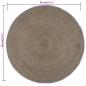 Preview:  Teppich Handgefertigt Jute Rund 90 cm Grau