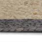 Preview: Teppich Handgefertigt Jute mit Dunkelgrauem Rand 120 cm