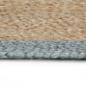 Preview: Teppich Handgefertigt Jute mit Olivgrünem Rand 90 cm