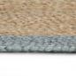 Preview: Teppich Handgefertigt Jute mit Olivgrünem Rand 120 cm