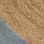 Preview: Teppich Handgefertigt Jute mit Olivgrünem Rand 120 cm