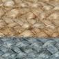 Preview: Teppich Handgefertigt Jute mit Olivgrünem Rand 120 cm