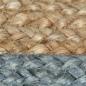 Preview: Teppich Handgefertigt Jute mit Olivgrünem Rand 120 cm