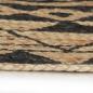 Preview: Teppich Handgefertigt Jute Schwarzer Druck 120 cm