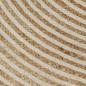 Preview: Teppich Handgefertigt Jute mit Spiralen-Design Weiß 90 cm