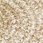 Preview: Teppich Handgefertigt Jute Weiß und Natur 120 cm