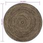 Preview:  Teppich Handgefertigt Jute Schwarz und Natur 150 cm