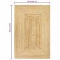Preview: Teppich Handgefertigt Jute Natur 80x160 cm