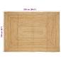 Preview: Teppich Handgefertigt Jute Natur 160x230 cm