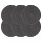 Preview: ARDEBO.de - Tischsets 6 Stk. Dunkelgrau 38 cm Rund Jute