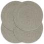 Preview: ARDEBO.de - Tischsets 4 Stk. Grau 38 cm Rund Baumwolle