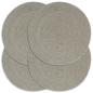 Preview: Tischsets 4 Stk. Grau 38 cm Rund Baumwolle