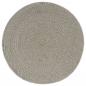 Preview: Tischsets 6 Stk. Grau 38 cm Rund Baumwolle