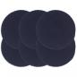 Preview: ARDEBO.de - Tischsets 6 Stk. Uni Marineblau 38 cm Rund Baumwolle 