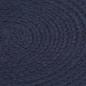 Preview: Tischsets 6 Stk. Uni Marineblau 38 cm Rund Baumwolle 