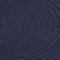 Preview: Tischsets 6 Stk. Uni Marineblau 38 cm Rund Baumwolle 