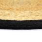 Preview: Tischsets 6 Stk. Natur und Schwarz 38 cm Jute und Baumwolle