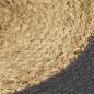 Preview: Tischsets 6 Stk. Natur und Anthrazit 38 cm Jute und Baumwolle