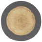 Preview: Tischsets 6 Stk. Natur und Anthrazit 38 cm Jute und Baumwolle