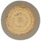 Preview: Tischsets 4 Stk. Natur und Grau 38 cm Jute und Baumwolle