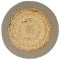 Preview: Tischsets 4 Stk. Natur und Grau 38 cm Jute und Baumwolle