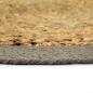 Preview: Tischsets 4 Stk. Natur und Grau 38 cm Jute und Baumwolle