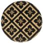 Preview: Tischsets 4 Stk. Schwarz 38 cm Rund Jute
