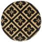 Preview: Tischsets 4 Stk. Schwarz 38 cm Rund Jute