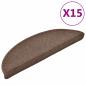 Preview: 15 Stk. Treppenmatten Kaffeebraun 56 x 17 x 3 cm