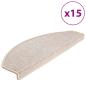 Preview: 15 Stk. Treppenmatten Taupe 65 x 24 x 4 cm