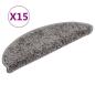 Preview: Treppenmatten 15 Stk. Grau 56x17x3 cm
