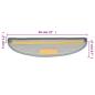 Preview: Stufenmatten 15 Stk. 56x17x3 cm Grau Halbrund