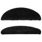 Preview: Treppenmatten 15 Stk. Schwarz 56x17x3 cm