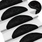 Preview: Treppenmatten 15 Stk. Schwarz 56x17x3 cm