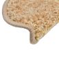 Preview: Stufenmatten 15 Stk. 56x17x3 cm Creme Halbrund