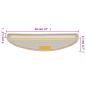 Preview: Stufenmatten 15 Stk. 56x17x3 cm Creme Halbrund