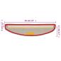 Preview: Stufenmatten 15 Stk. 56x17x3 cm Rot Halbrund