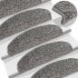 Preview: Treppenmatten 15 Stk. Grau 65x21x4 cm