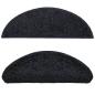Preview: Treppenmatten 15 Stk. Schwarz 65x21x4 cm