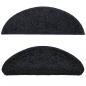 Preview: Treppenmatten 15 Stk. Schwarz 65x21x4 cm