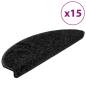 Preview: Treppenmatten 15 Stk. Schwarz 65x21x4 cm