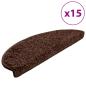 Preview: Treppenmatten 15 Stk. Braun 65x21x4 cm