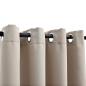 Preview: Verdunkelungsvorhänge mit Metallösen 2 Stk. Beige 140x225 cm