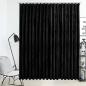 Preview: Verdunkelungsvorhang mit Haken Samt Schwarz 290 x 245 cm